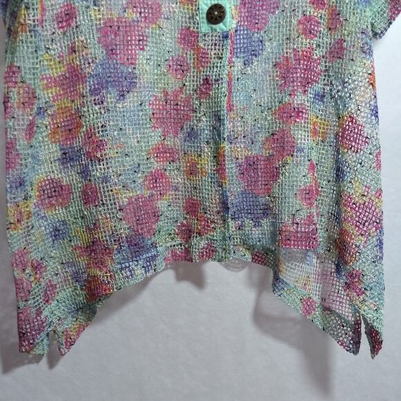 Blair Woven Blue Floral Multicolor Women's Topper Artsy Boho Size XL - Picture 9 of 9